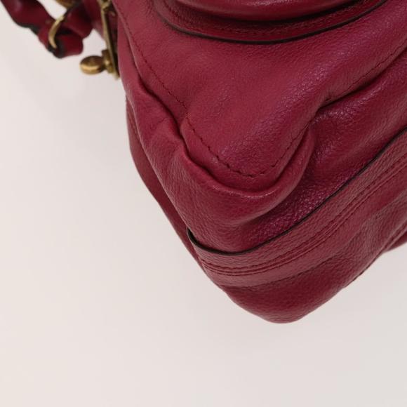 Chloe Paraty Hand Bag Leather 2way Pink Gold Auth 124627 - Picture 15 of 16